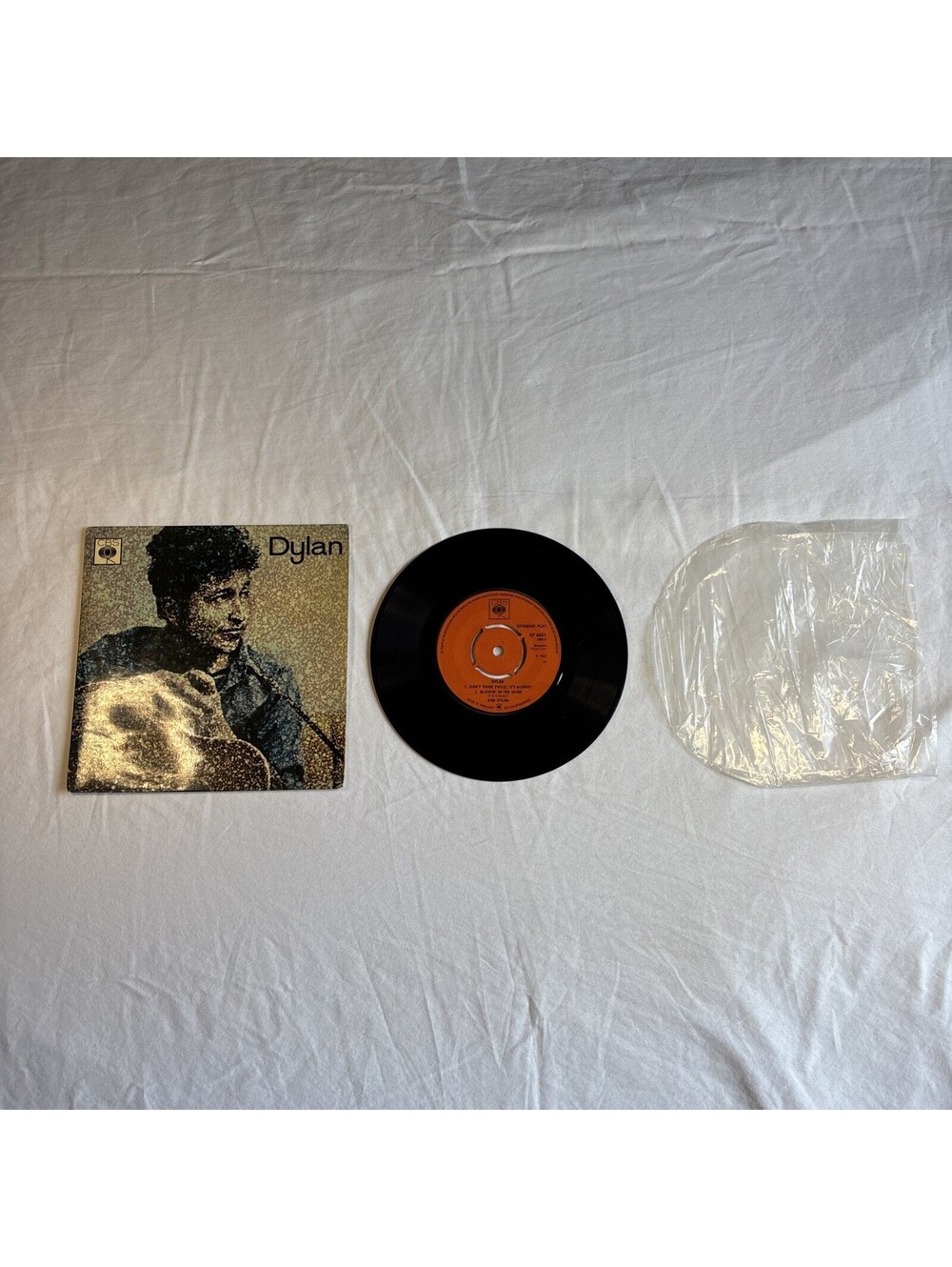 Vintage Bob Dylan 45 ,CBS, 1st pressing , orange label 7 in,Ep A-1/B-1picSleve